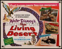 8j0258 LIVING DESERT 1/2sh 1953 first feature-length Disney True-Life adventure, snakes & tortoises!