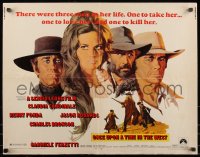 8j0270 ONCE UPON A TIME IN THE WEST 1/2sh 1969 Leone, art of Cardinale, Fonda, Bronson & Robards!