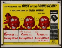 8j0271 ORGY OF THE LIVING DEAD 1/2sh 1972 triple avalanche of grisly horror, cool Ormsby zombie art!