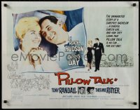 8j0272 PILLOW TALK 1/2sh 1959 bachelor Rock Hudson loves pretty career girl Doris Day, classic!