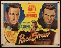 8j0275 RACE STREET style A 1/2sh 1948 George Raft, sexy Marilyn Maxwell, Bendix, horse racing!