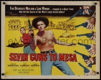 8j0285 SEVEN GUNS TO MESA 1/2sh 1958 image of 5 guns pointing at Charles Quinlivan, Lola Albright