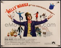 8j0310 WILLY WONKA & THE CHOCOLATE FACTORY int'l 1/2sh 1971 scrumdidilyumptious, Gene Wilder!