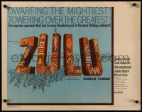 8j0315 ZULU 1/2sh 1964 Stanley Baker & Michael Caine classic, dwarfing the mightiest!