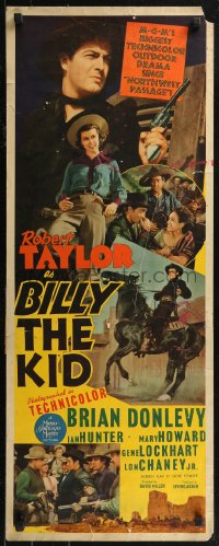 8j0326 BILLY THE KID insert 1941 Robert Taylor as the most notorious outlaw in the West!