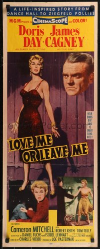 8j0394 LOVE ME OR LEAVE ME insert 1955 sexy Doris Day as Ruth Etting, James Cagney as The Gimp!