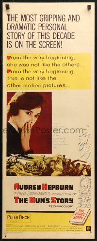 8j0403 NUN'S STORY insert 1959 religious missionary Audrey Hepburn was not like the others!