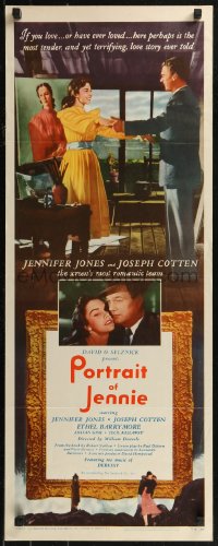 8j0409 PORTRAIT OF JENNIE insert R1956 Joseph Cotten loves beautiful ghost Jennifer Jones!