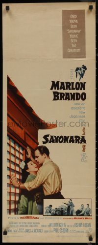 8j0421 SAYONARA insert 1957 Japanese Miiko Taka is not allowed to love Marlon Brando but she will!