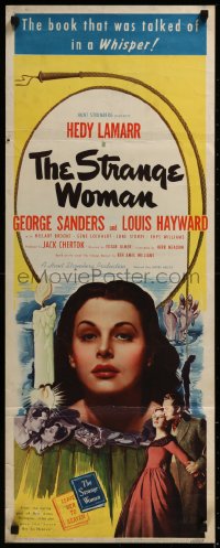 8j0433 STRANGE WOMAN insert 1946 directed by Edgar Ulmer, art of Hedy Lamarr, Ben Ames Williams!