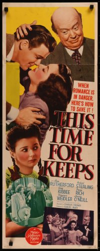 8j0438 THIS TIME FOR KEEPS insert 1942 Ann Rutherford loves Robert Sterling, but might leave him!