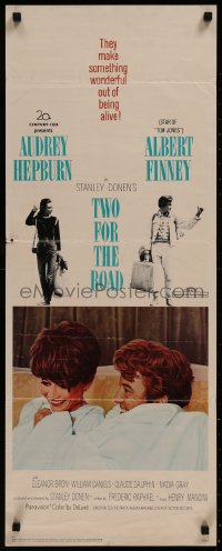 8j0446 TWO FOR THE ROAD insert 1967 Audrey Hepburn & Albert Finney in bed, directed by Stanley Donen
