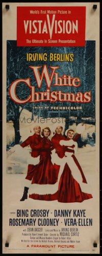 8j0454 WHITE CHRISTMAS insert 1954 Bing Crosby, Danny Kaye, Clooney, Vera-Ellen, musical classic!