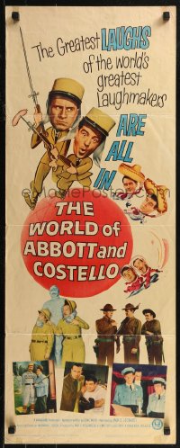 8j0461 WORLD OF ABBOTT & COSTELLO insert 1965 Bud & Lou are the greatest laughmakers!