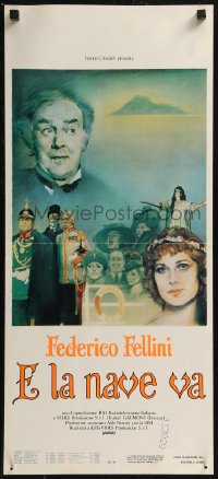 8j1031 AND THE SHIP SAILS ON Italian locandina 1983 Federico Fellini's E la nave va, Geleng art!