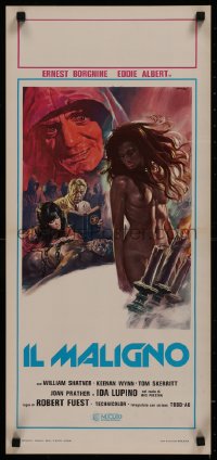 8j1080 DEVIL'S RAIN Italian locandina 1977 art of stars in Satanic ritual w/naked girl by Sciotti!