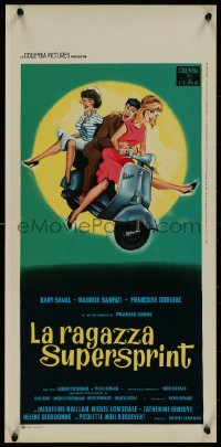 8j1085 DOOR SLAMS Italian locandina 1961 Michel Fermaud's Les portes claquent, wacky artwork!