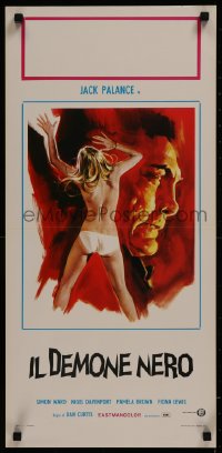 8j1087 DRACULA Italian locandina 1974 art of vampire Jack Palance & his sexy barely-dressed victim!
