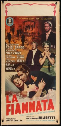 8j1108 FLAME Italian locandina 1952 Alessandro Blasetti's La fiammata, Drago and Nazzari, Fiorenzi!