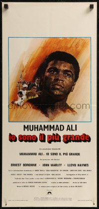 8j1122 GREATEST Italian locandina 1977 different Putzu art of heavyweight boxing champ Muhammad Ali!