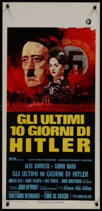 8j1131 HITLER: THE LAST TEN DAYS Italian locandina 1973 Alec Guinness, Doris Kunstmann as Eva Braun!