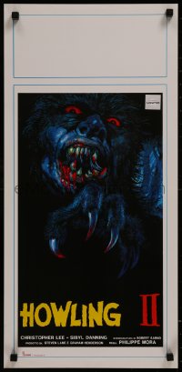 8j1136 HOWLING II Italian locandina 1989 cool Josh Kirby werewolf monster art!