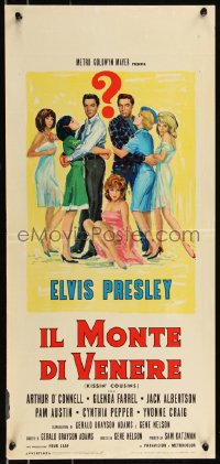 8j1156 KISSIN' COUSINS Italian locandina 1964 cool art of hillbilly Elvis Presley by Tino Avelli!