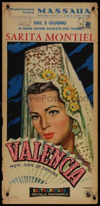 8j1160 LAST TORCH SONG Italian locandina 1959 different close-up art of sexy Sarita Montiel!