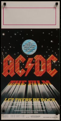 8j1164 LET THERE BE ROCK Italian locandina 1982 AC/DC, Angus Young, Bon Scott, heavy metal!