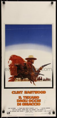 8j1206 OUTLAW JOSEY WALES Italian locandina R1970s Clint Eastwood is an army of one, Andersen art!