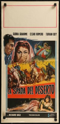 8j1221 PRISONERS OF THE CASBAH Italian locandina 1962 deadly sexy Gloria Grahame, different art!