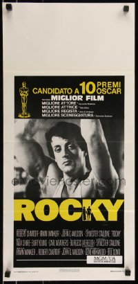 8j1231 ROCKY Italian locandina 1976 boxer Sylvester Stallone, Talia Shire, boxing classic!