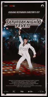 8j1237 SATURDAY NIGHT FEVER Italian locandina R2017 disco dancer John Travolta, director's cut!