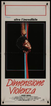 8j1238 SAVAGE ZONE Italian locandina 1984 Mario Morra's Dimensione Violenza, decapitated head!