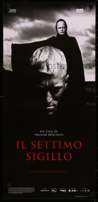 8j1240 SEVENTH SEAL Italian locandina R2018 Ingmar Bergman classic, Max Von Sydow, Ekerot as Death!