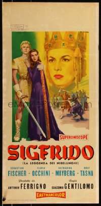 8j1245 SIGFRIDO Italian locandina 1959 Italian version of German Siegfried, Averardo Ciriello art!