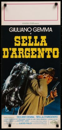 8j1268 THEY DIED WITH THEIR BOOTS ON Italian locandina 1978 Lucio Fulci, Giuliano Gemma with saddle!