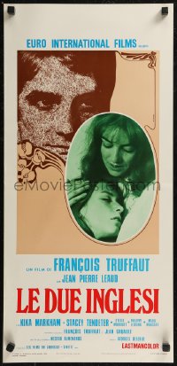 8j1278 TWO ENGLISH GIRLS Italian locandina 1972 Francois Truffaut, Jean-Pierre Leaud, Casaro art!