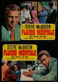 8j0843 BLOB group of 8 Italian 18x26 pbustas R1971 completely different images of Steve McQueen!