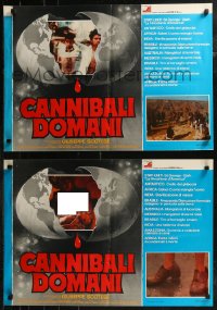 8j0964 CANNIBALI DOMANI group of 5 Italian 18x26 pbustas 1983 Giuseppe Scotese's mondo documentary!