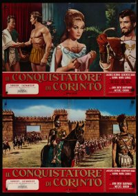 8j0847 CENTURION group of 8 Italian 19x27 pbustas 1962 gladiator John Drew Barrymore!