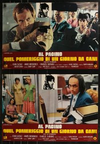 8j0903 DOG DAY AFTERNOON group of 7 Italian 18x26 pbustas 1976 Al Pacino, Lumet's crime classic!