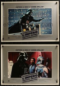 8j0754 EMPIRE STRIKES BACK group of 12 Italian 18x26 pbustas 1980 Star Wars, different images!