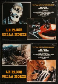 8j1009 FACES OF DEATH 8 Italian 18x26 pbusta 1981 cult horror documentary, gruesome images!