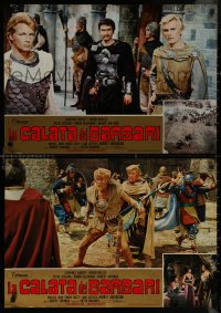 8j0755 FIGHT FOR ROME group of 12 Italian 18x26 pbustas 1970 Laurence Harvey, Welles, Kampf um Rom