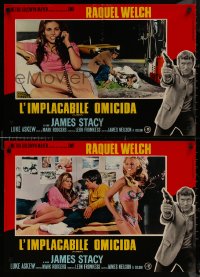 8j0791 FLAREUP group of 10 Italian 18x27 pbustas 1970 most men want to love sexy Raquel Welch!