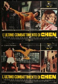 8j0852 GAME OF DEATH group of 8 Italian 18x26 pbustas 1979 Bruce Lee, Kareem Abdul Jabbar, kung fu!