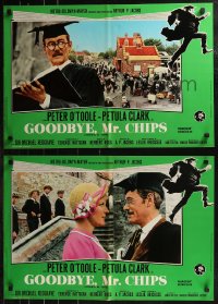 8j0905 GOODBYE MR. CHIPS group of 7 Italian 18x27 pbustas 1970 great images of Clark & Peter O'Toole!