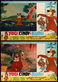 8j0792 HEY THERE IT'S YOGI BEAR group of 10 Italian 19x27 pbustas 1964 Hanna-Barbera, Yogi!