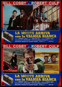 8j0858 HICKEY & BOGGS group of 8 Italian 18x26 pbustas 1972 Cosby & Culp keep firing!